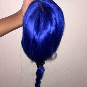 Royal Blue Synthetic Lace Wig, 28 inches